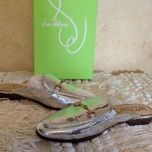 Sam Edelman NIB 6 M Metallic Sky Silver